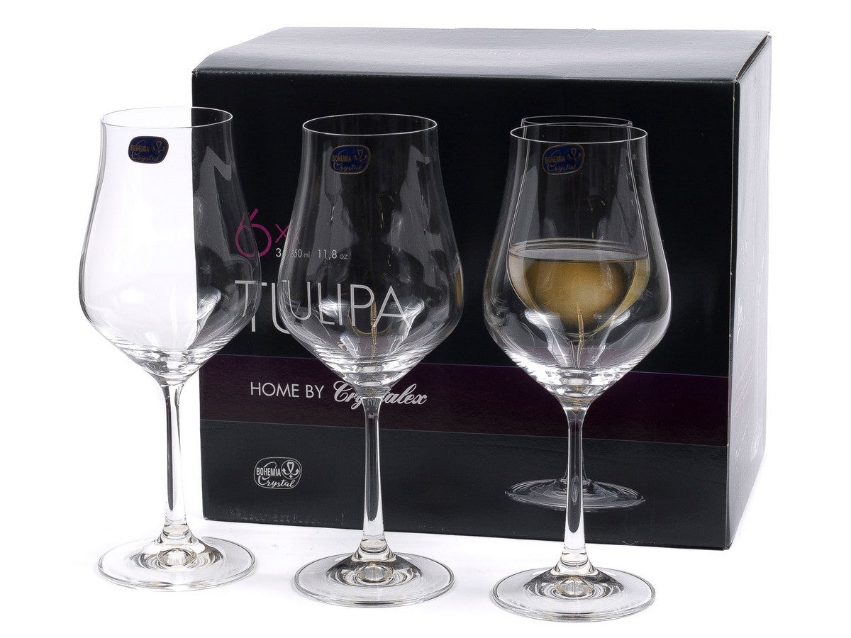 Luxurious and durable tulip-shaped wine glass