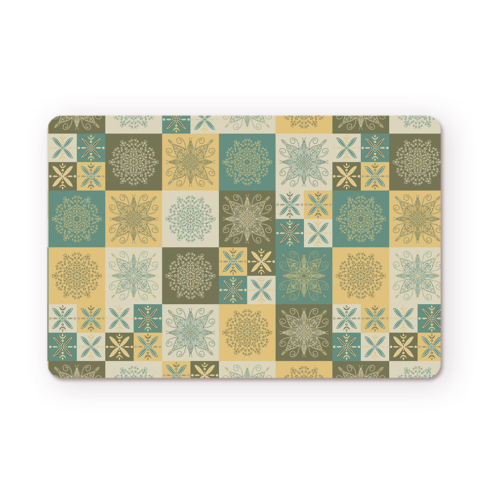 Smartserve Printed Rectangular MDF Wooden Placemats 11.5 x 17.5 Inch, D43