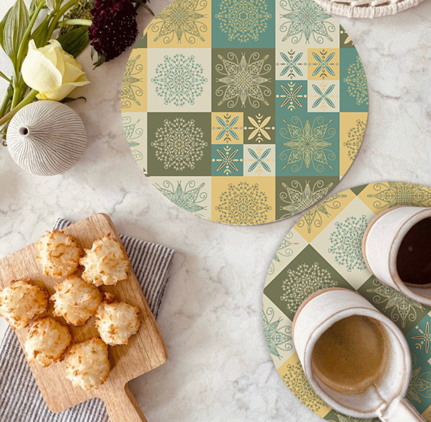 Smartserve Round Trivet Placemats 9 x 9 Inch, D43