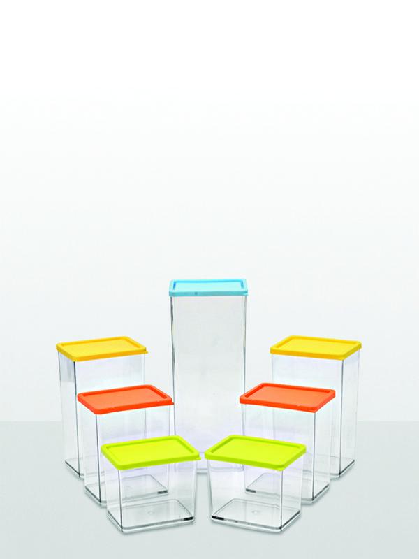 JVS Foodgrade Transparent Container 7 Pcs | Kitchen Storage