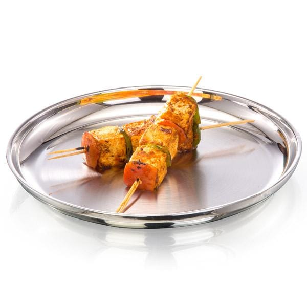 Sanjeev Kapoor Double Walled Stainless Steel Dessert Plates, 6-Pieces | Quarter Plate