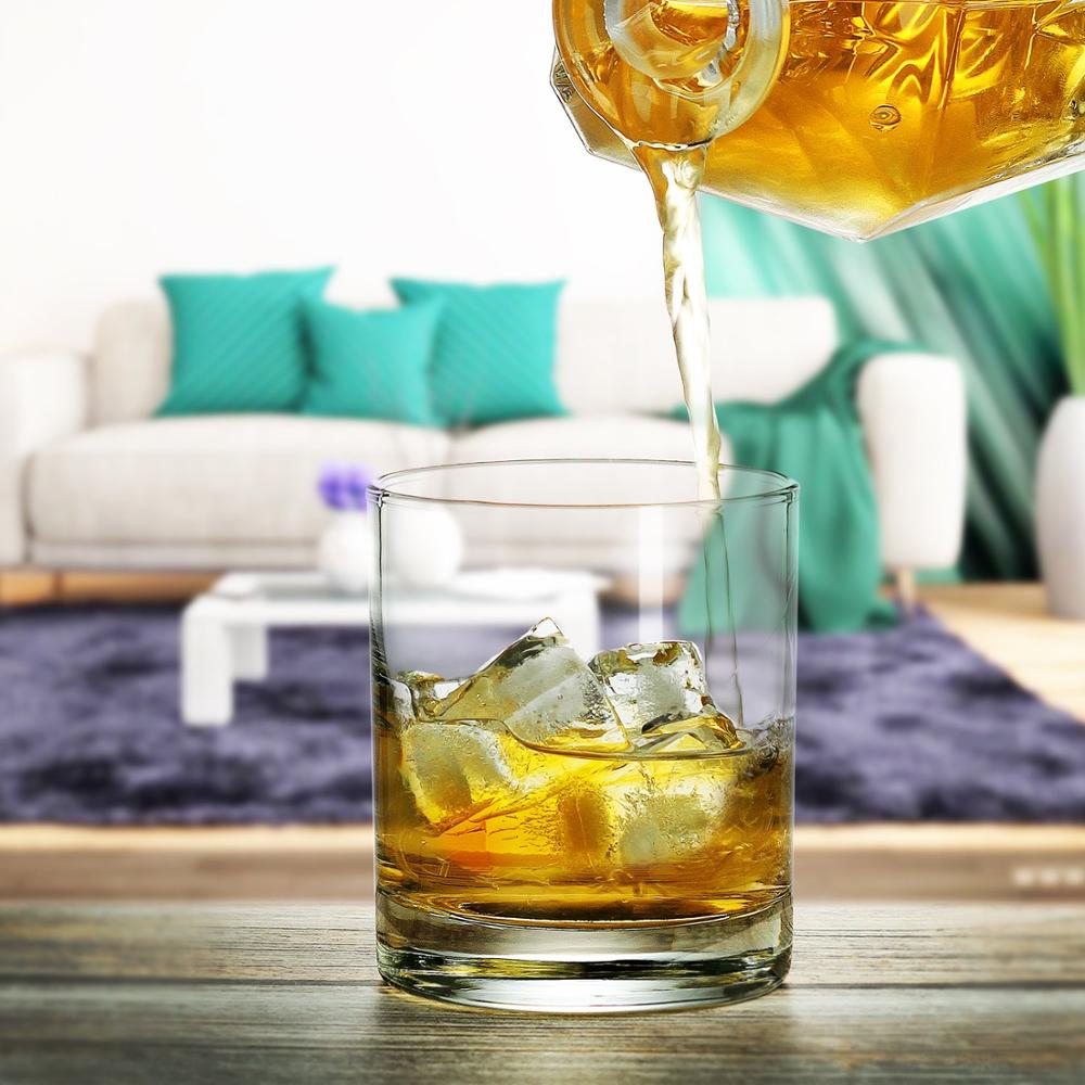 Premium lead-free crystal double old fashioned whiskey glass