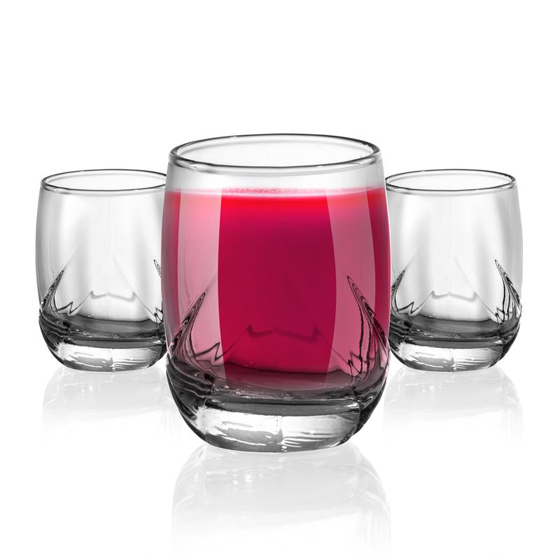 Premium crystal whiskey glass set with faceted pattern