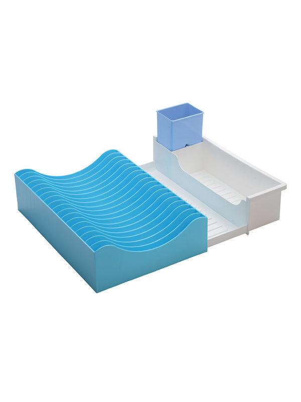 JVS Waves Extendable Dish Drainer - Blue | Kitchen Storage