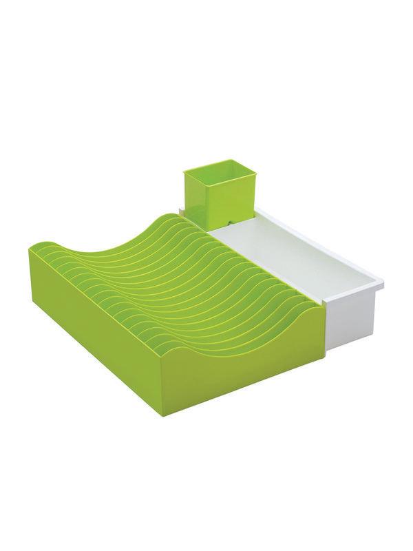 JVS Waves Extendable Dish Drainer -Green | Kitchen Storage