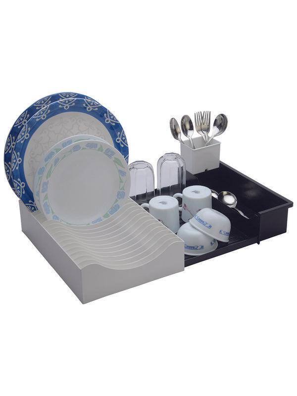 JVS Waves Extendable Dish Drainer -Black | Kitchen Storage