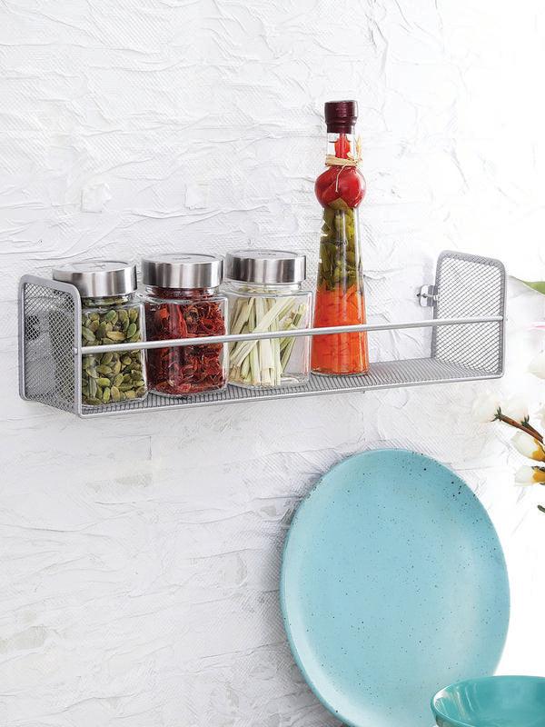 JVS Silver kitchen shelf Space Organizer | Kitchen Storage