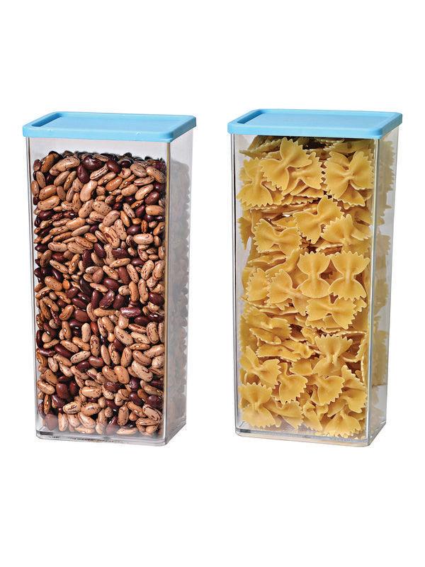 JVS Transparent 1225ml Container BLUE 2 Pcs | Kitchen Storage