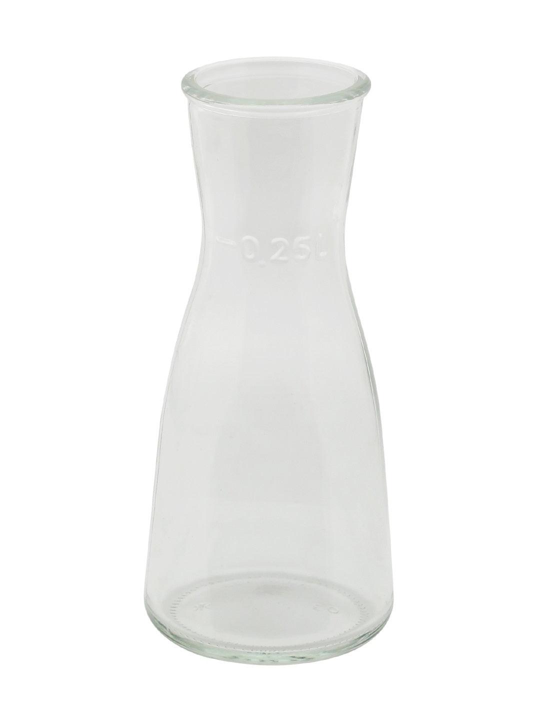 Uniglass Ossa Pitcher/Carafe/Water/Milk/Juice/Cocktail/Wine/Whiskey Decanter Glass Set, 250 ml, Set of 2, Transparent | Decanter