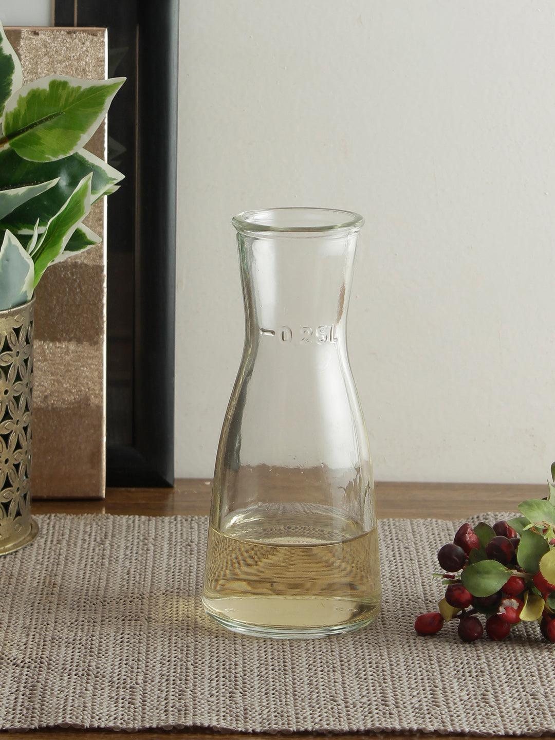 Uniglass Ossa Pitcher/Carafe/Water/Milk/Juice/Cocktail/Wine/Whiskey Decanter Glass Set, 250 ml, Set of 2, Transparent | Decanter