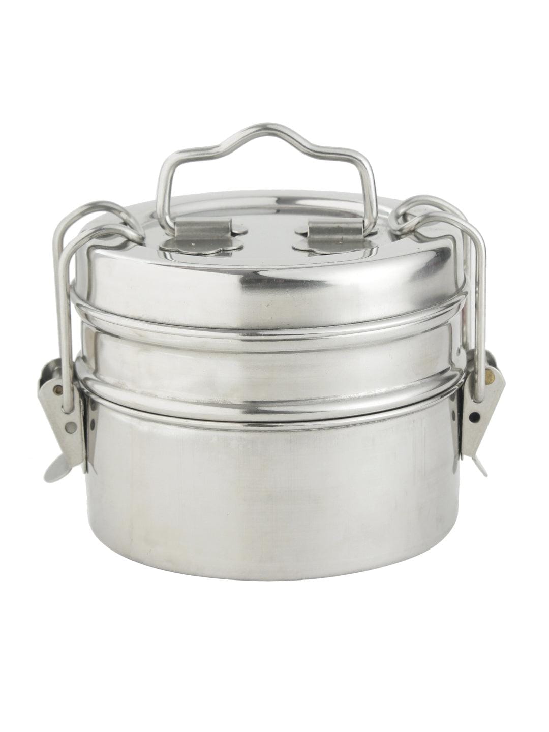 Smartserve Stainless Steel Containers with Locking Clip Tiffin Dabba, Set of 2 Containers | Food Container