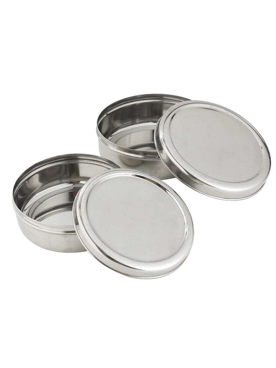 Smartserve Stainless Steel Sadda Puri Dabba, Set of 2 | Food Container