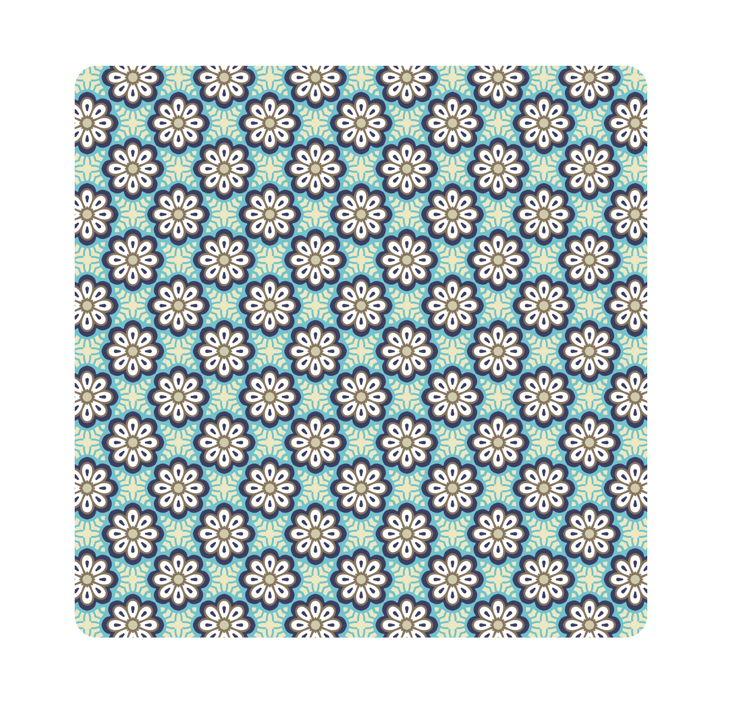 Smartserve MDF Square Coaster Set of 6, 10*10 cm (D44)