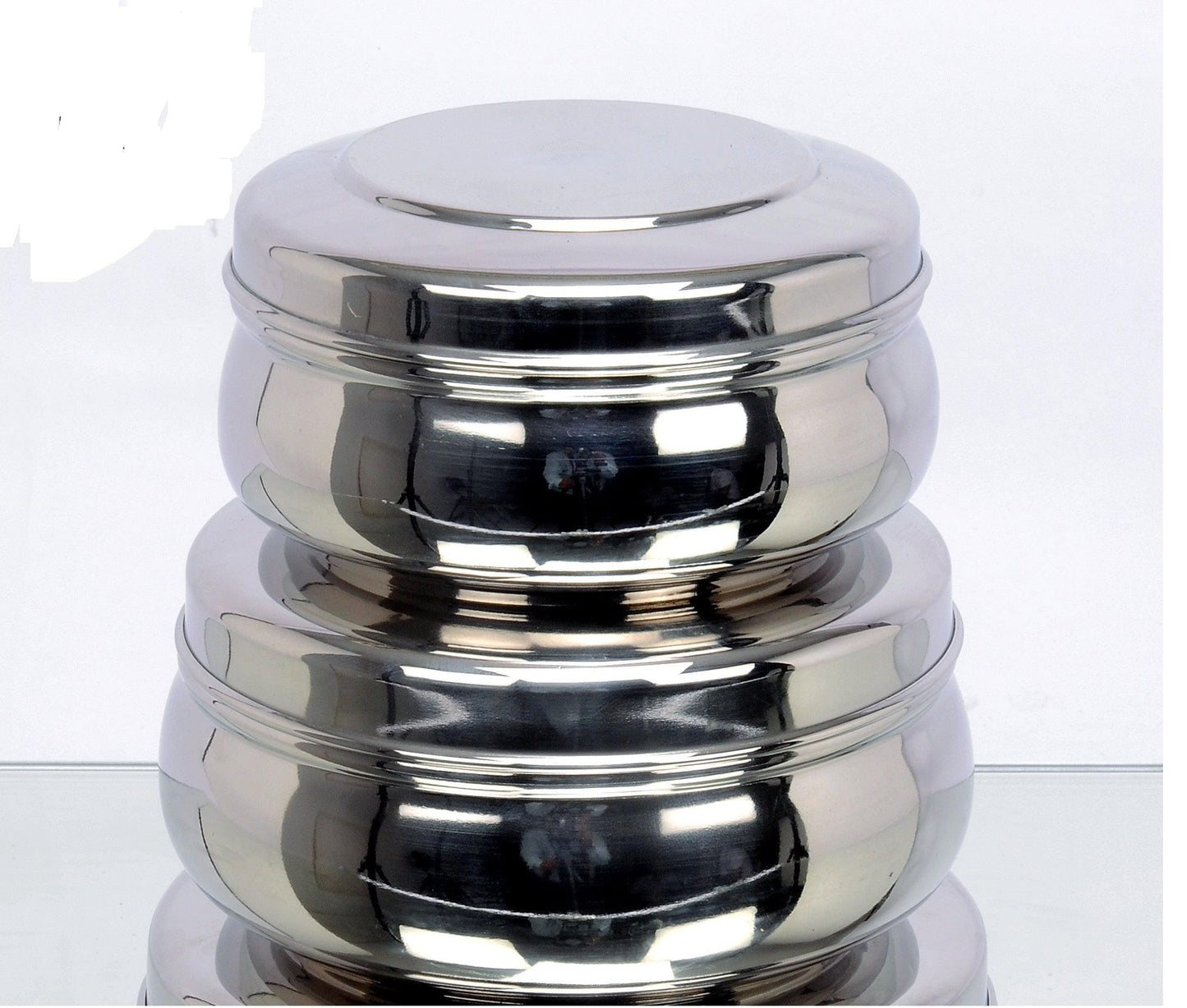 Smartserve Stainless Steel Dabba Food Storage Containers, (Set of 2- 17cm Dia & 19cm Dia) | Food Container