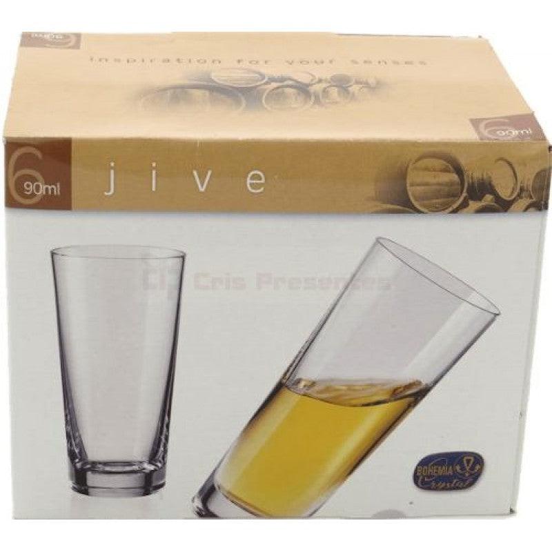 Bohemia Crystal Jive Shot Glass Set, 90 ML, Set of 6 pcs | Shot Glass