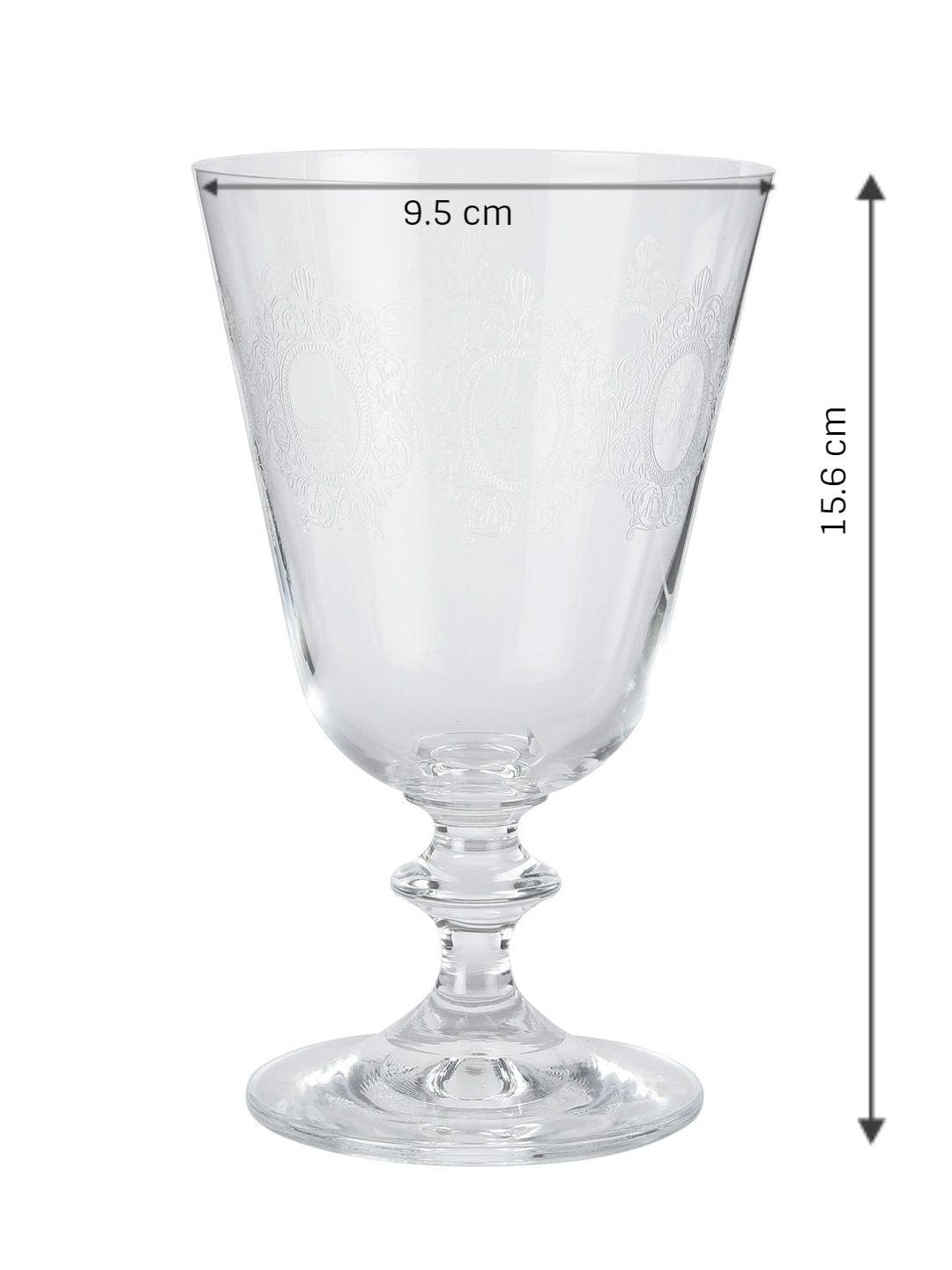 Bohemia Crystal Bella Engraving cocktail glass 350 ML set of 6 pcs , Transparent , Non - lead Crystal | Cocktail Glass
