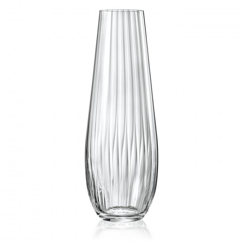 Bohemia Crystal Non lead Crystal Vase waterfall 340mm set of 1 pcs , Transparent | Vase