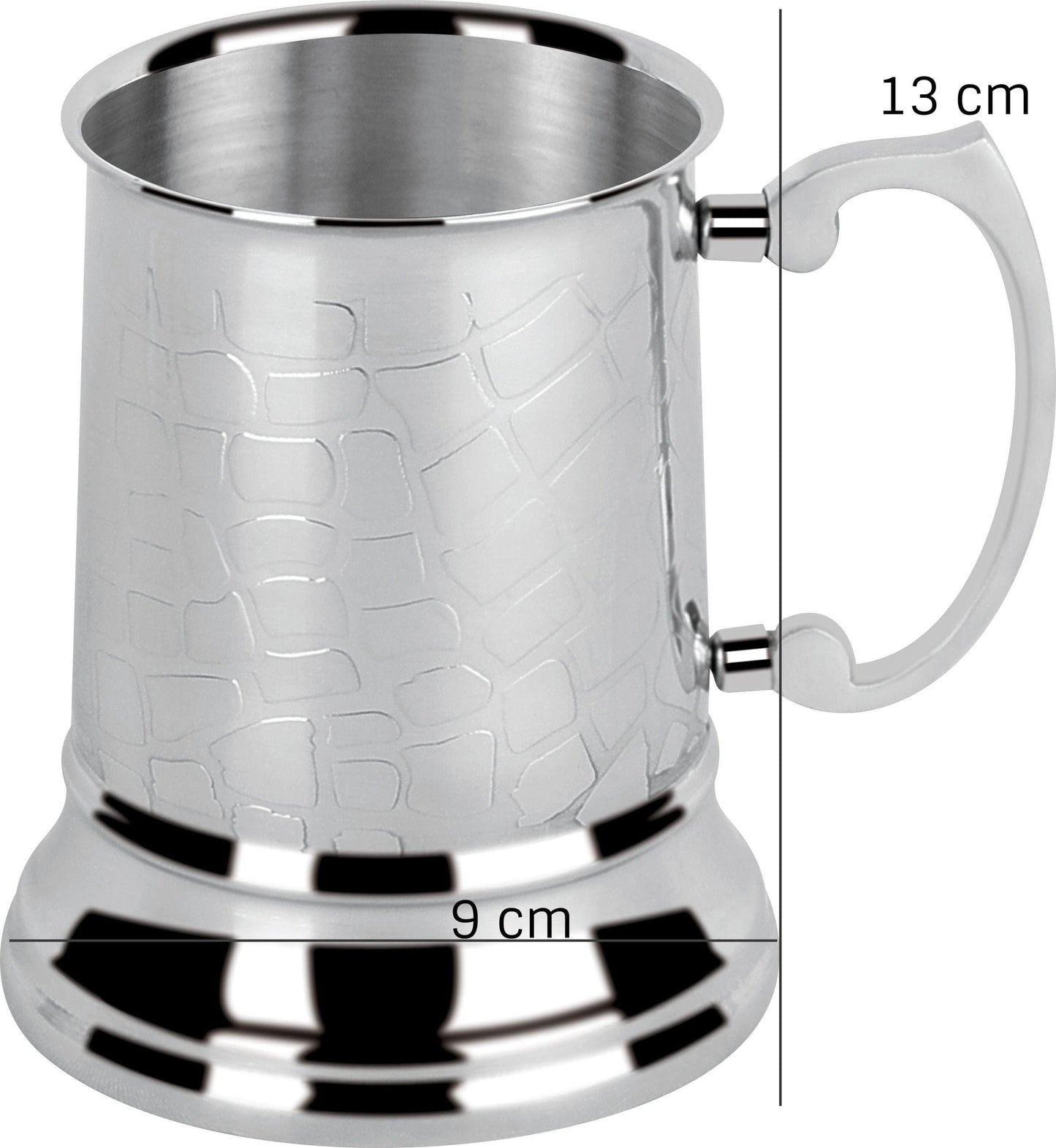 Smartserve Grid Double Wall Beer Mug 400 ML 1 Pcs | Beer Mug
