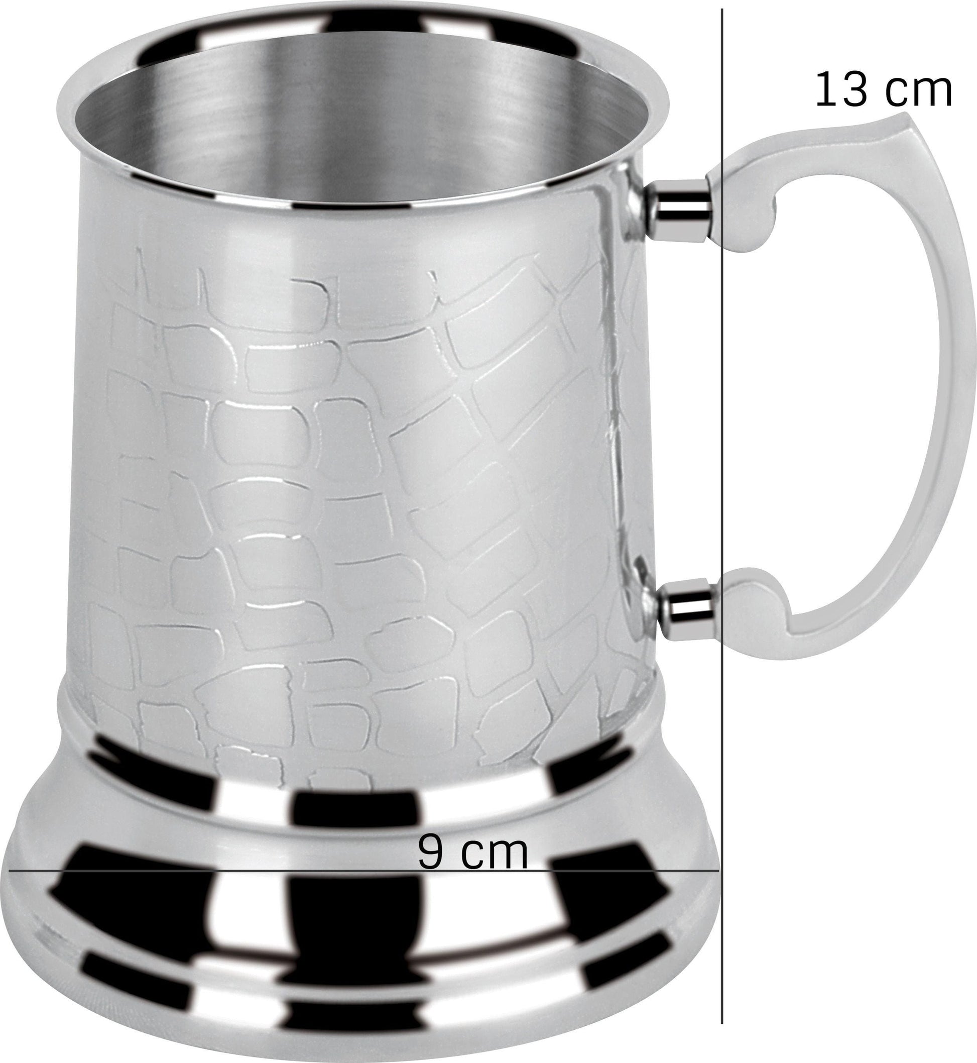 Smartserve Grid Double Wall Beer Mug 400 ML 1 Pcs | Beer Mug