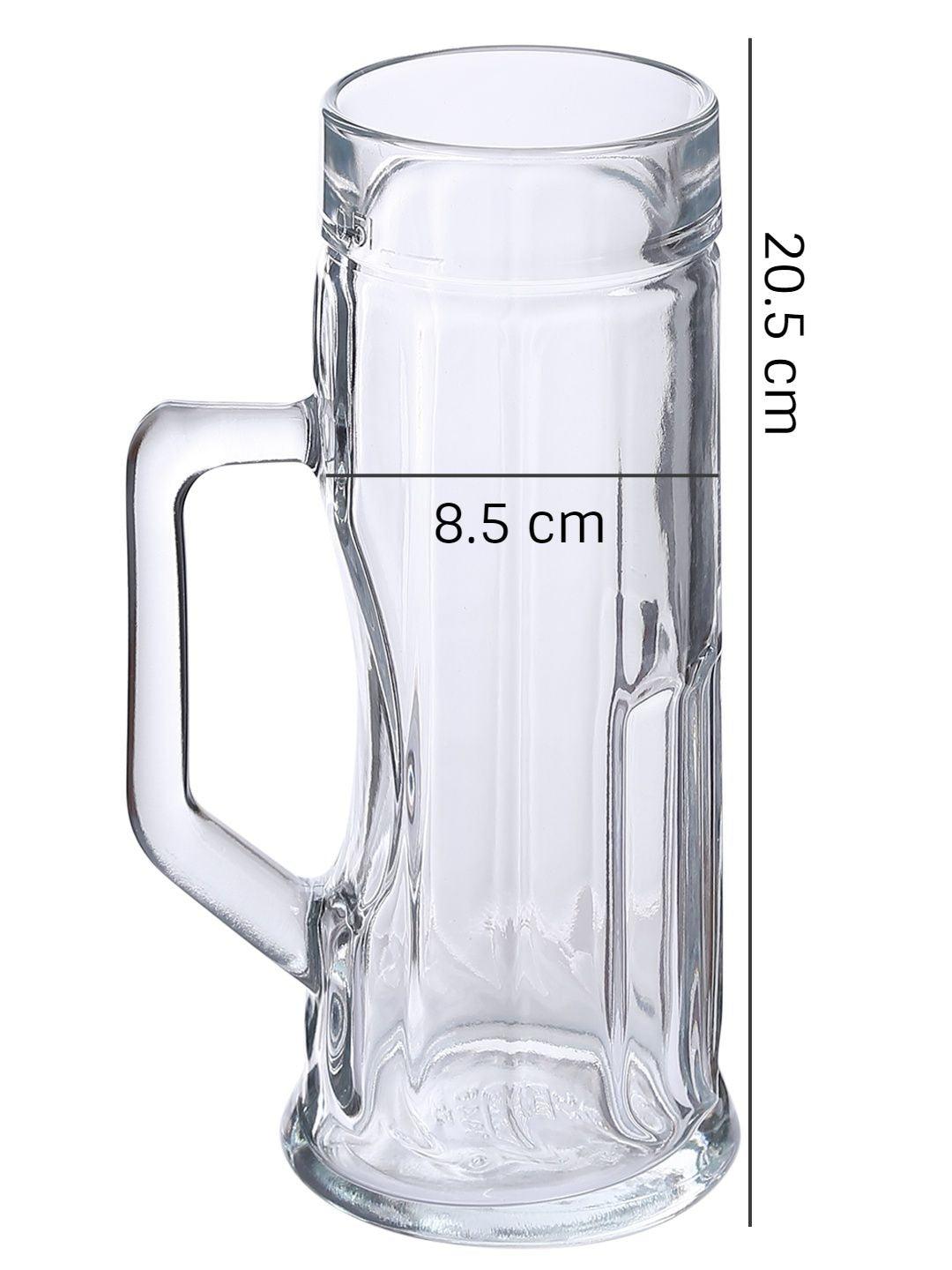 Oberglas Premium Ribbed Beer Mug 550 ML Set of 2pcs | Beer Mug