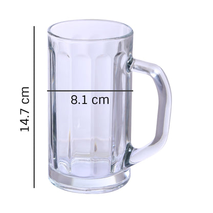 Dimensions of Artisan Glass Beer Mug - Premium glassware for beer and other beverages.
