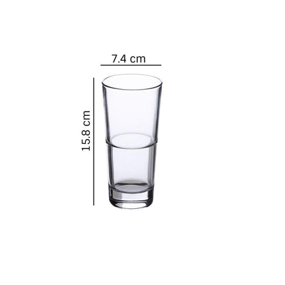 Dimensions of Crystal clear highball glasses