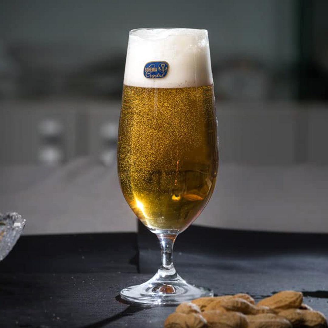 Wide-rimmed beer glass highlighting enhanced flavor profile
