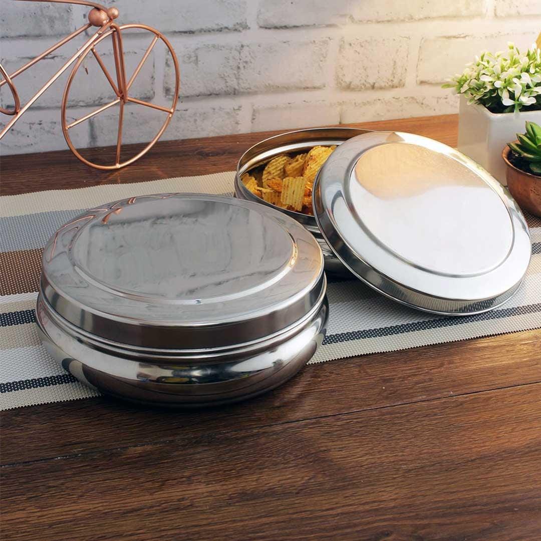 Smartserve Stainless Steel Tomato Dabba, Set of 2 | Food Container