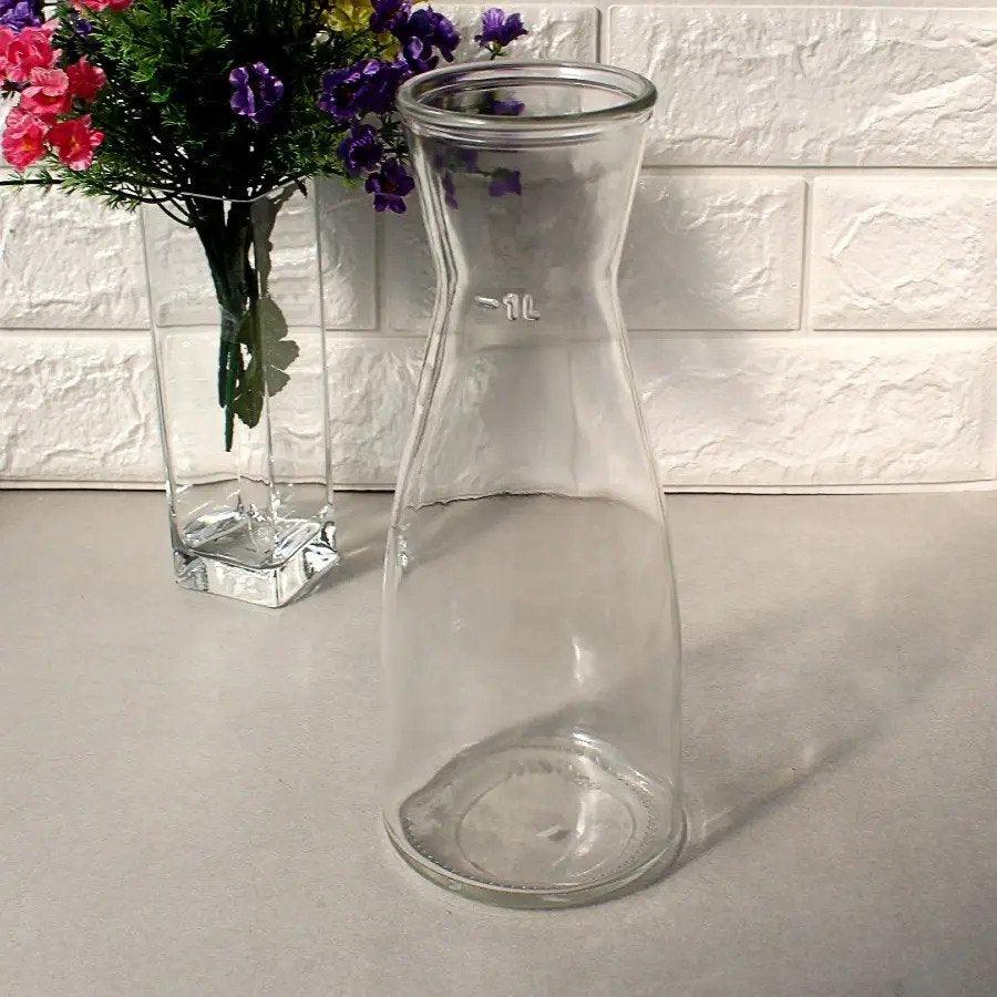 Uniglass Ossa Bar Carafe/Pitcher/Whiskey/Juice/Water/Milk/Tea/Rum/Wine Decanter Glass, 1 Litre (1000ml), Transparent | Decanter
