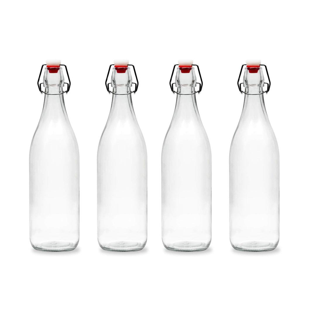 Smartserve Flip Top Glass Water Bottle, 1000 ML Set of 1 pcs | Bottle