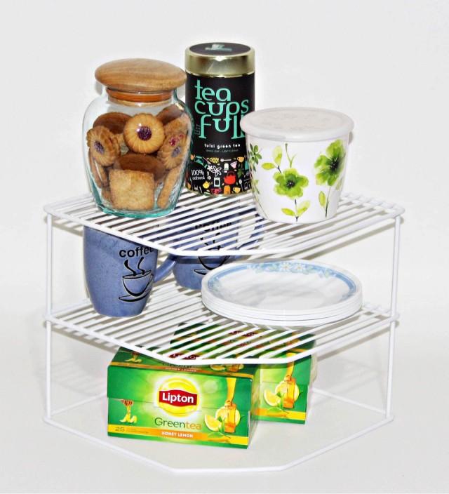 JVS Corner Plate Rack White | Kitchen Racks & Holders