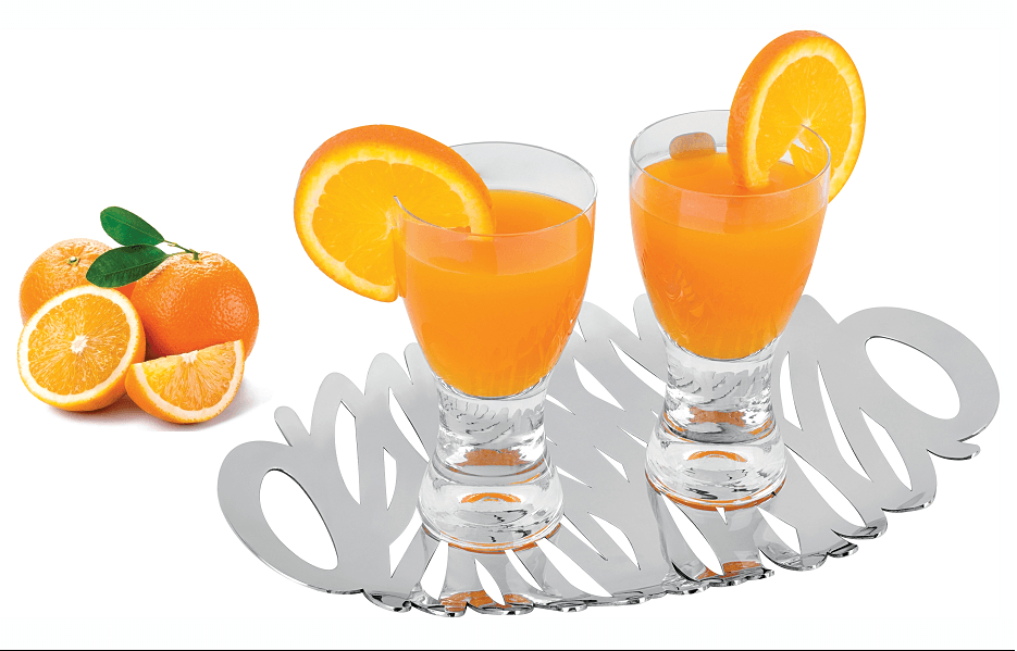 Close-up of the Shiny Delight Tray's sleek surface.