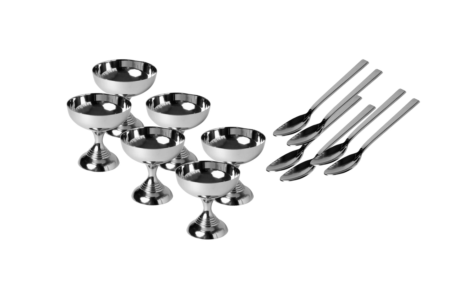Divine Ice Cream Set 6 Cup/6 Spoon | Ice Cream Cup with Spoon