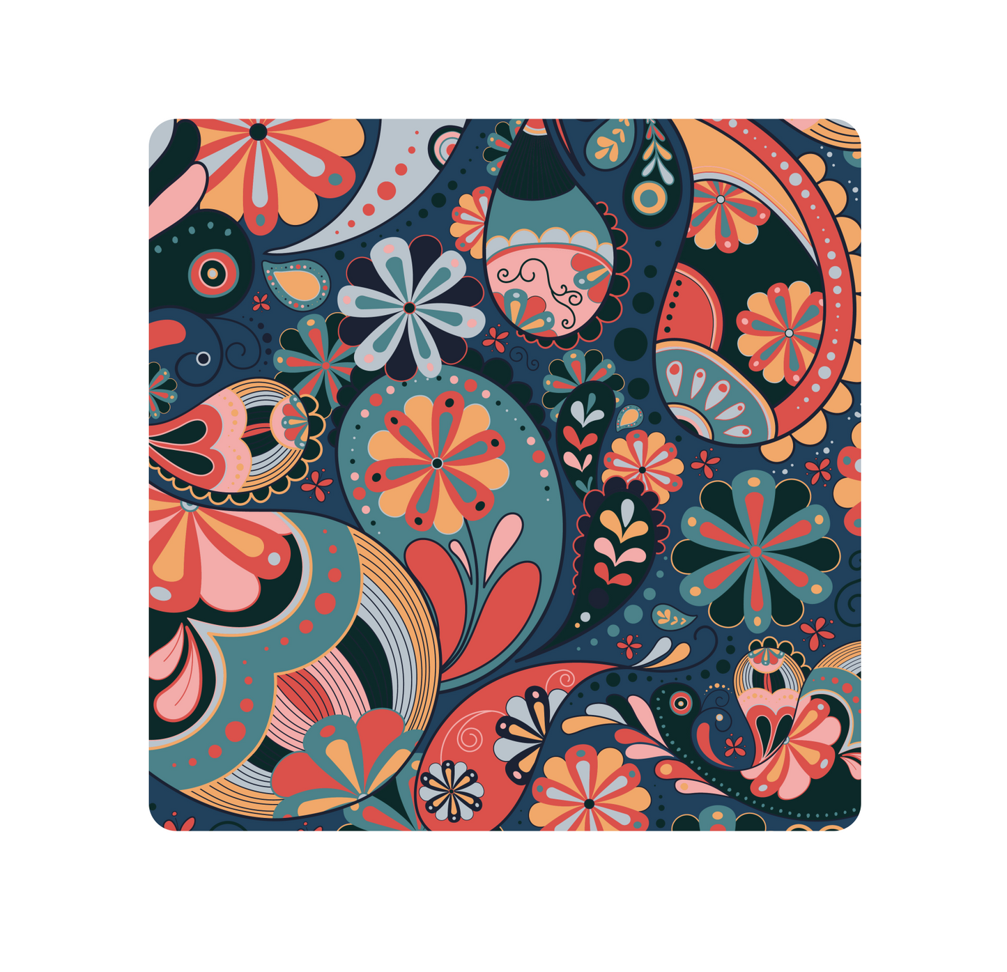 Smartserve MDF Square Coaster Set of 6, 10*10 cm (D41)