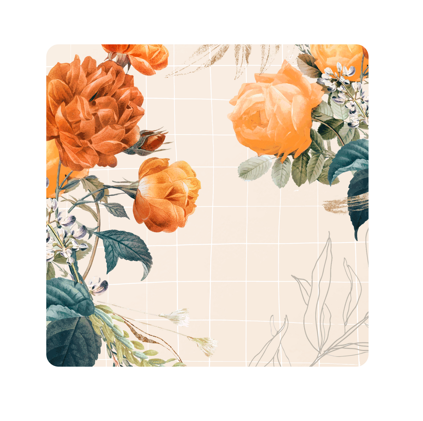 Smartserve MDF Square Coaster Set of 6, 10*10 cm (D29)