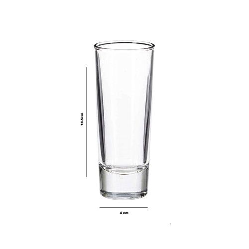 Uniglass Tall Niki Vodka/Tequila Shot Glass Set, 70ml, Set of 6, Clear | Shot Glass