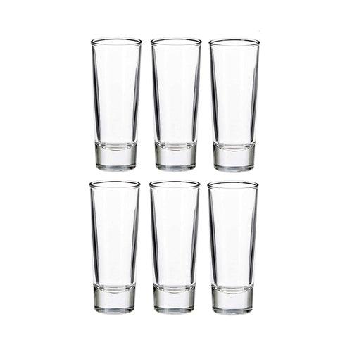 Uniglass Tall Niki Vodka/Tequila Shot Glass Set, 70ml, Set of 6, Clear | Shot Glass