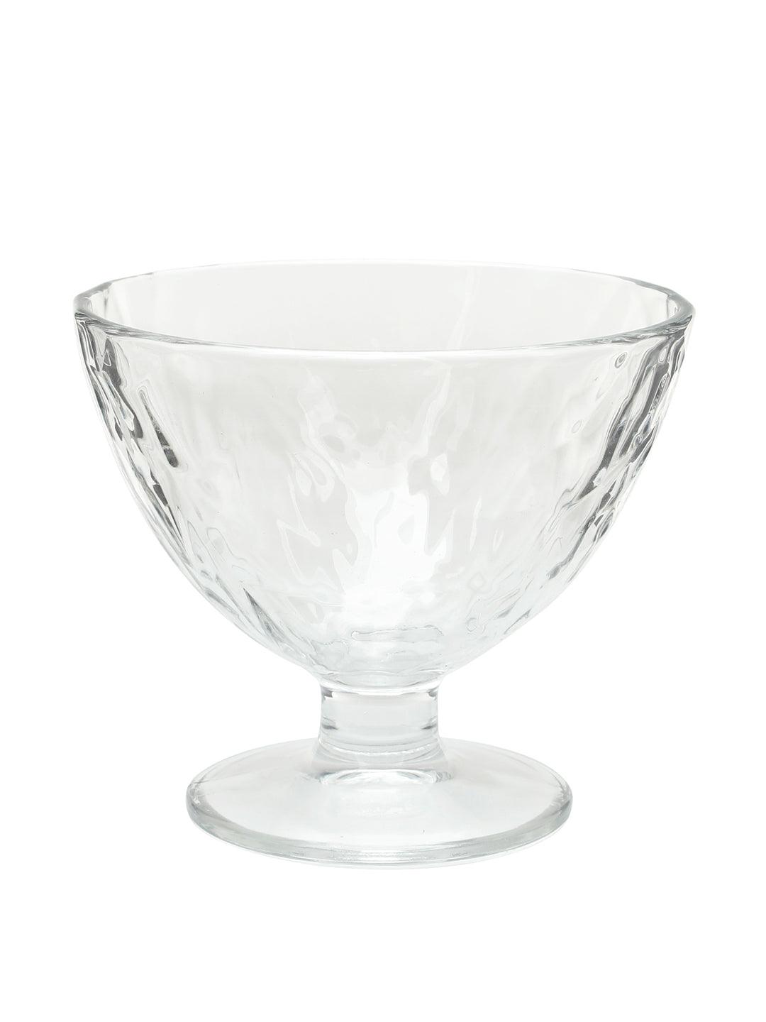 Uniglass Quartz Dessert Glass Bowls Set (Transparent, 375ml) -Set of 6 | Bowl