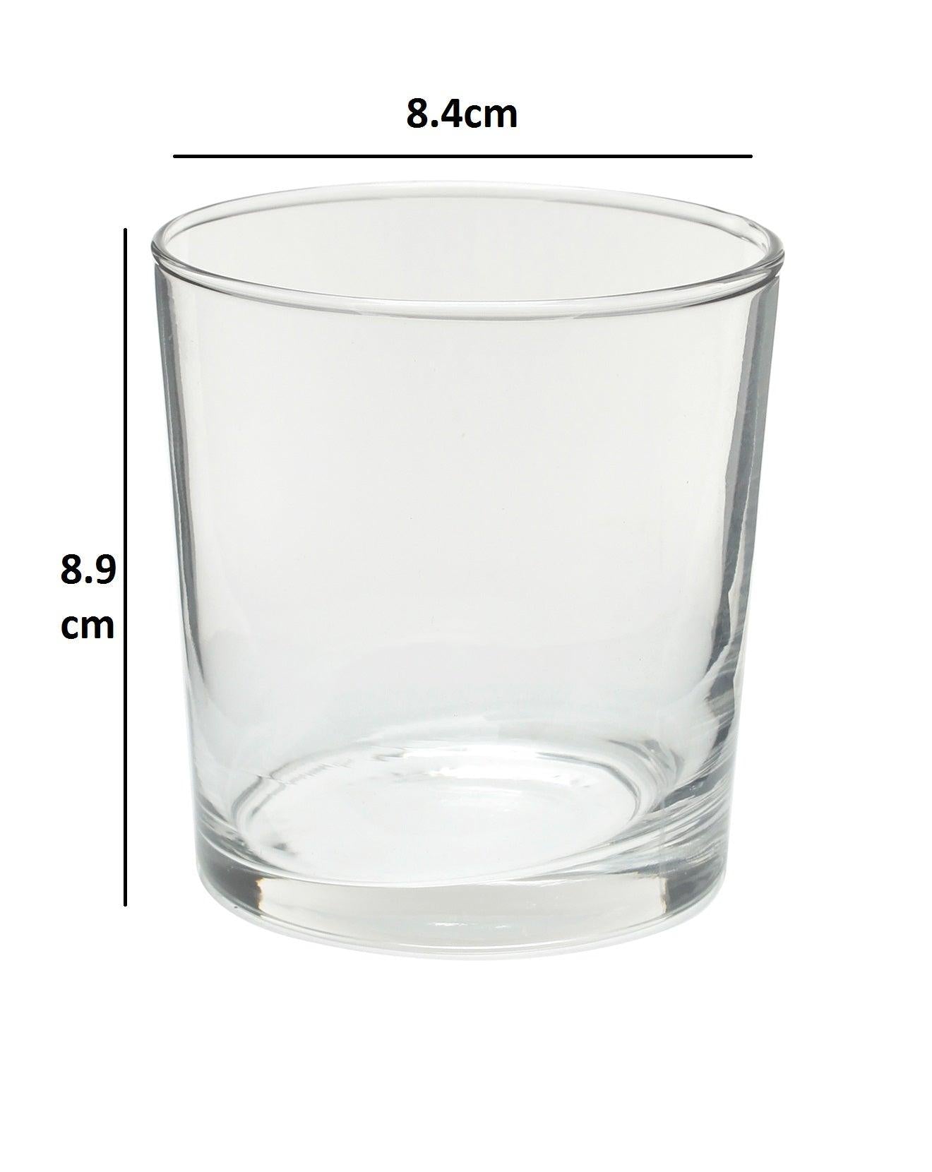 Uniglass Grande Whiskey Glass Set (Transparent, 350ml) - Set of 6 | Whiskey Glass