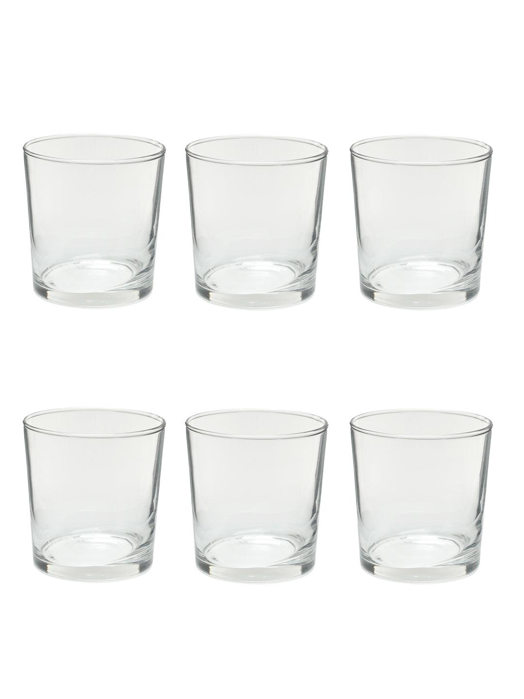 Uniglass Grande Whiskey Glass Set (Transparent, 350ml) - Set of 6 | Whiskey Glass