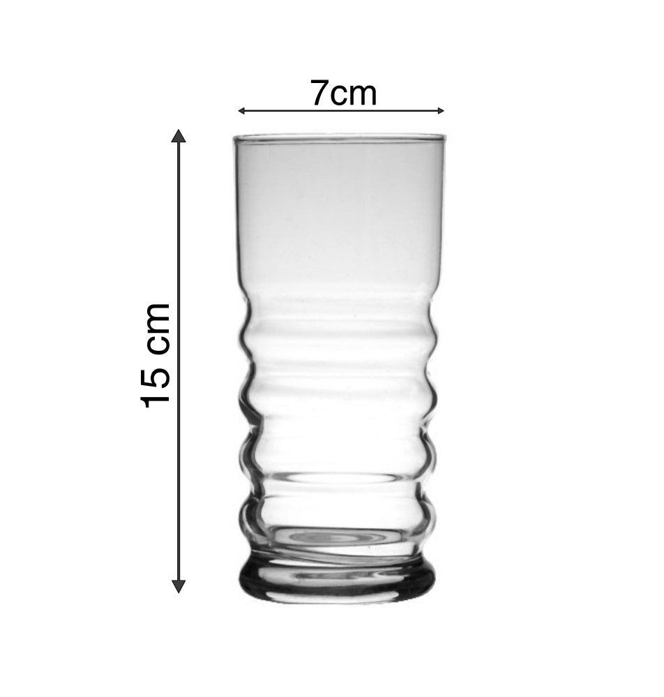 Juice Glass Set - Uniglass Twist Highball 365 ML Set of 6 pcs | Water