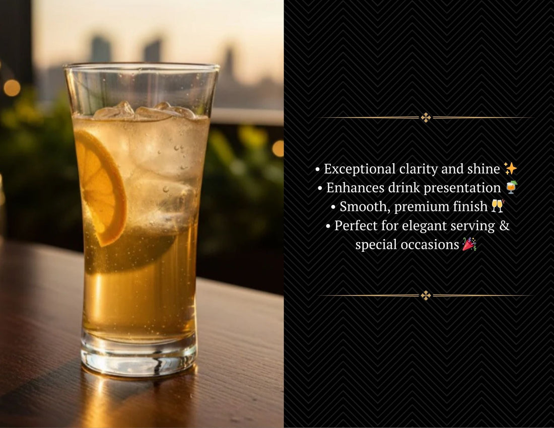 SmartServe Bohemia Crystal Crystalex Grace Highball Glass – Premium Ultra-Thin Laser Cut Rim Glass for Elegant Serving 🥂✨