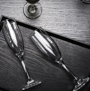 Smartserve Crystal Premium Champagne Flute Glass Set, 170ml, Set of 6