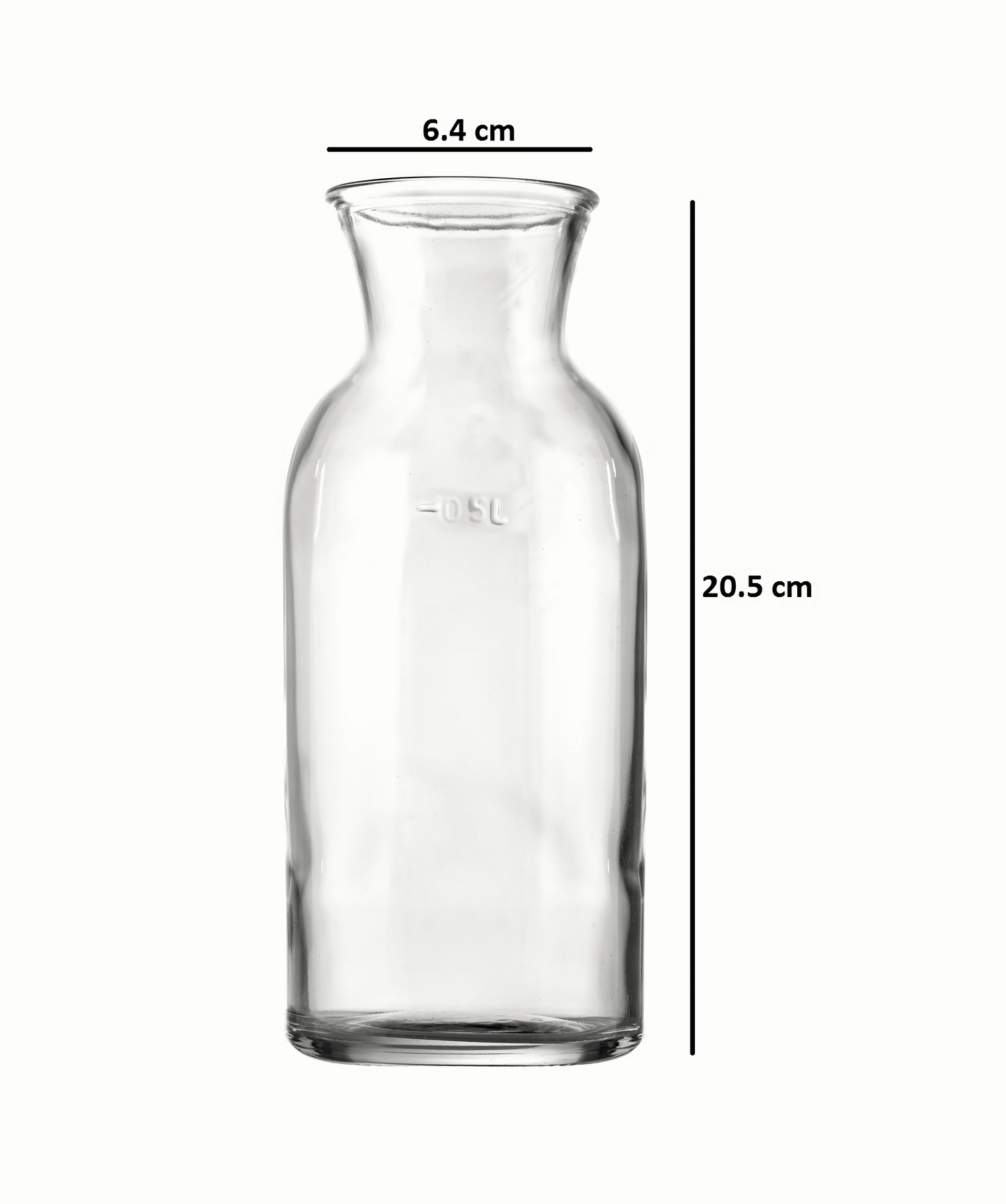Dimensions of an Elegant Beverage Container - Ideal for wine, cocktails, and more.