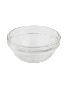 Uniglass Stackable Chutney Glass Bowls Set, 75ml, Set of 6, Transparent