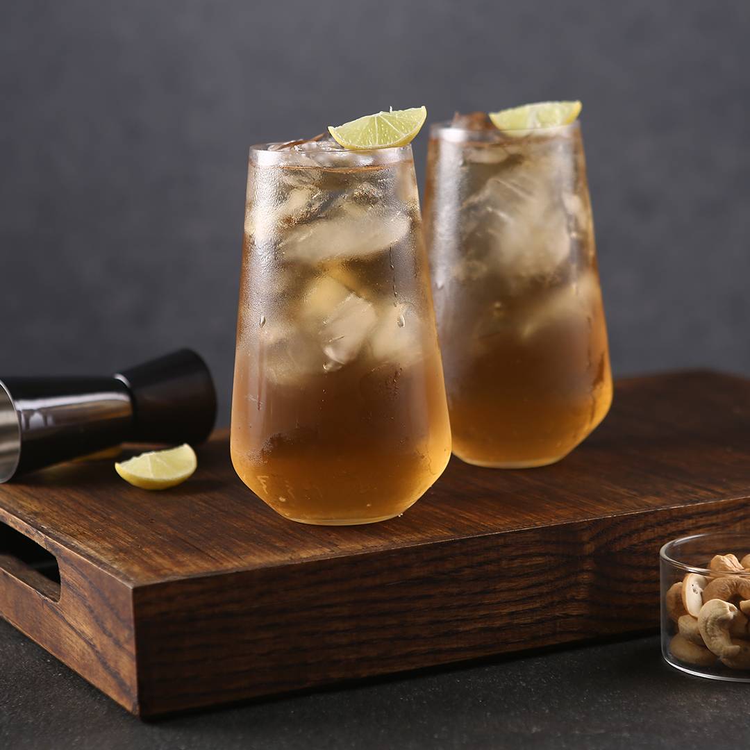 Bohemia Crystal Sandra Tall Cocktail Glasses 440 ml – Set of 6 | Lead-Free Czech Crystal Tumblers | Elegant Glassware for Cocktails, Whiskey, Bourbon, Scotch & Mixed Drinks | Dishwasher Safe