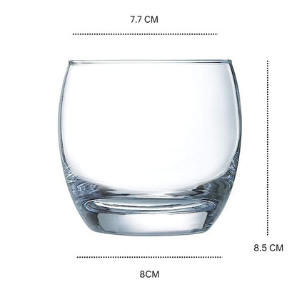 Smartserve Round Crystal Whiskey Glass Lead Free 320 ml Set of 6 Bar Glass for Drinking Bourbon, Whisky, Scotch, Cocktails, Cognac- Old Fashioned Liquor, Wine, Cocktail Drinks