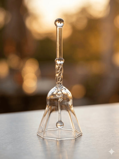 Smart Serve Designer Glass Bell for Pooja, Gifting & Home Décor