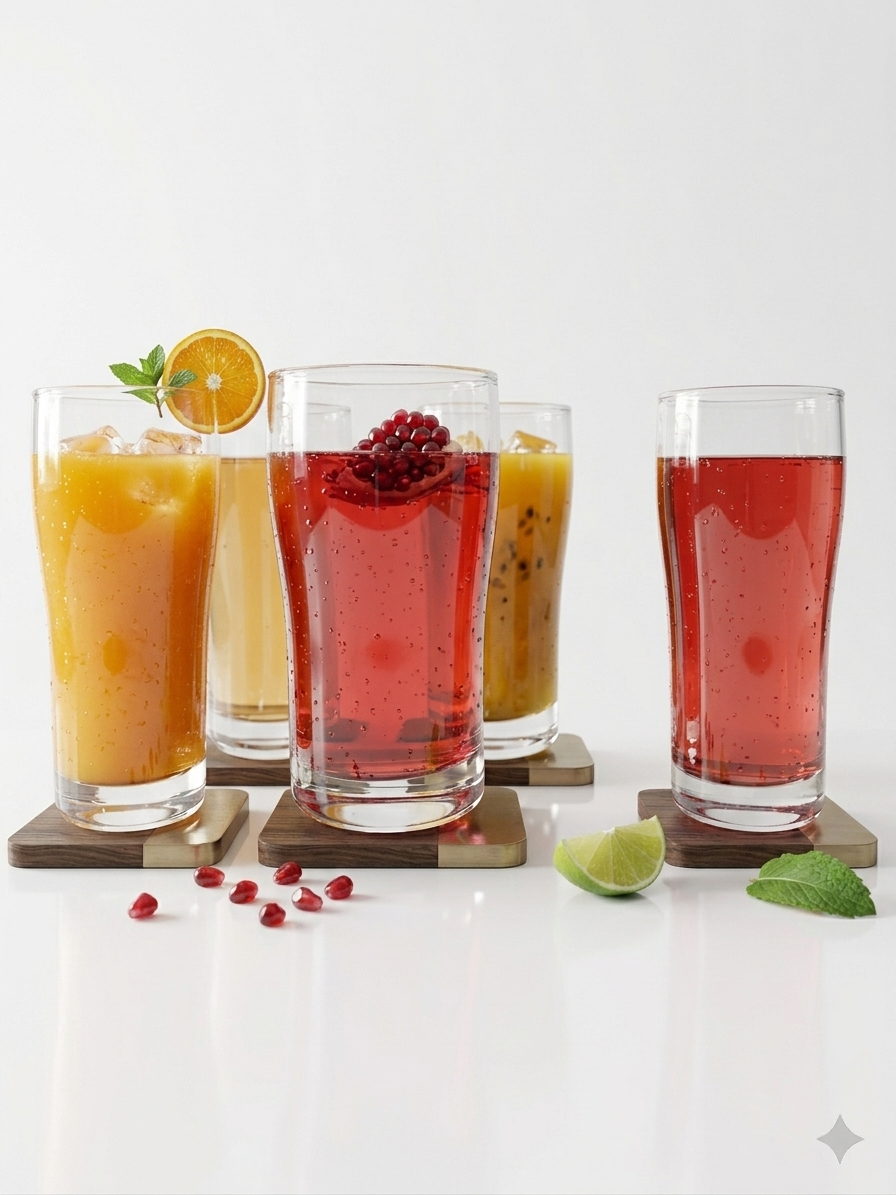 SmartServe Ivory Clear 205ml Juice Glass set of 6 pcs