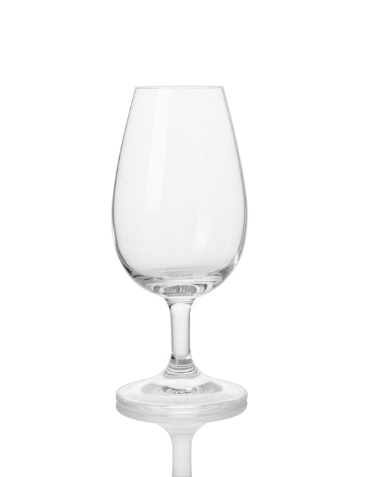 Empty Savor Glass showing delicate stem design.